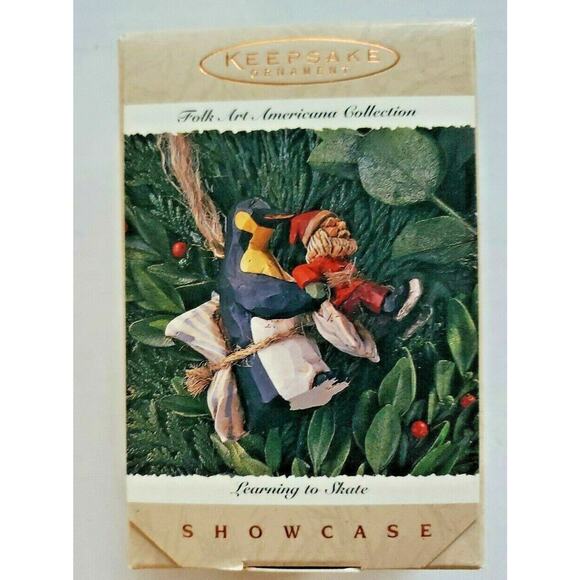 Hallmark Keepsake 1995 Learning to Skate Penguin Santa Christmas Ornament New U5 - Picture 1 of 9
